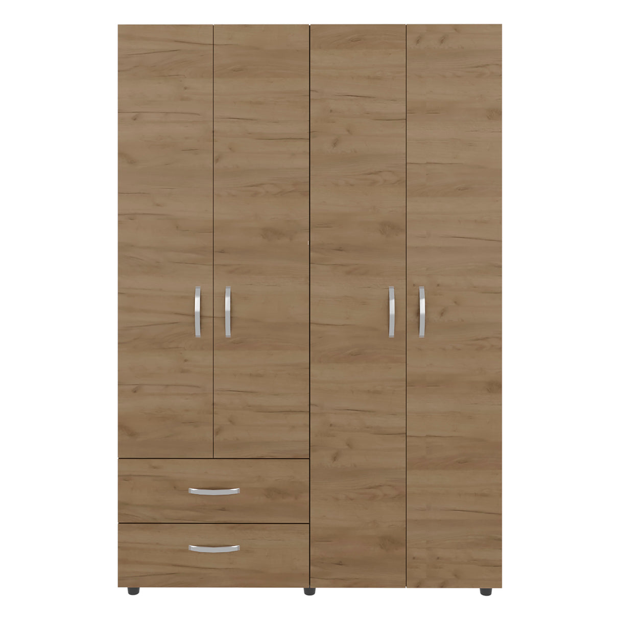 Armoire, 4 Doors, 2 Drawers, 3 Shelves, 70.9' H, Natural Oak - Bedroom - sold by Home Elegance USA