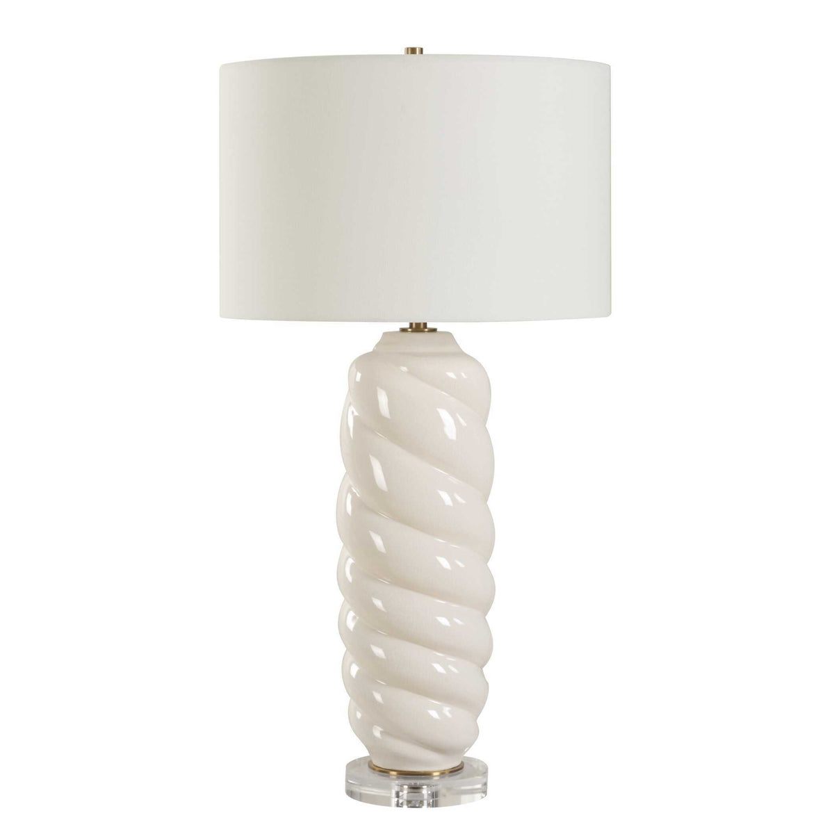 Anneli Swirl Table Lamp - White by Uttermost - View 3