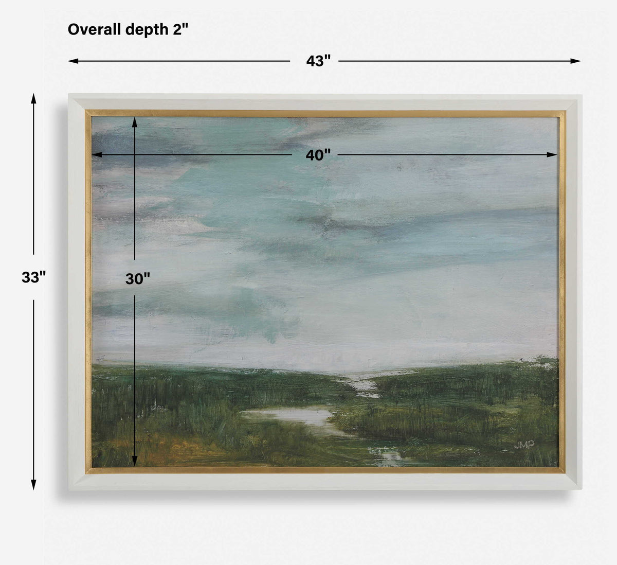 The Path Of The Water Framed Print - Light Blue by Uttermost - View 8