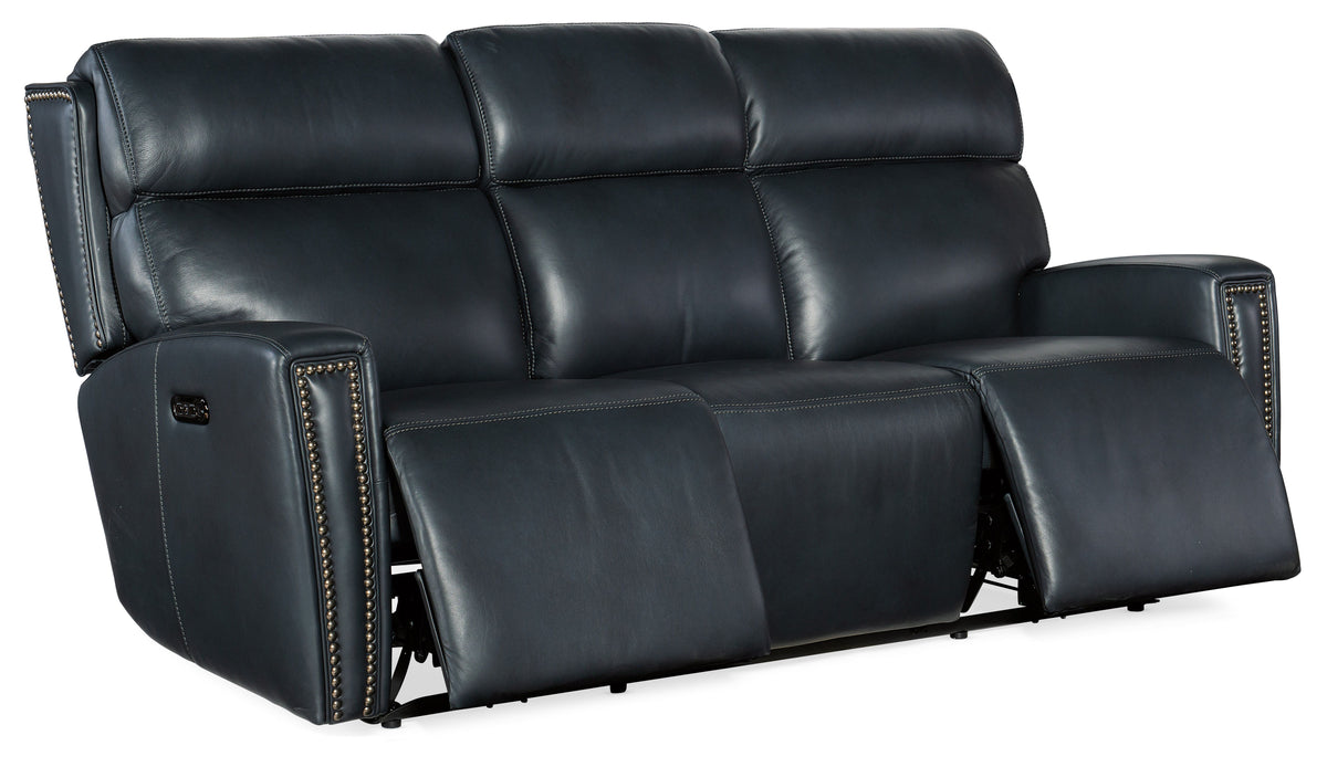 Ruthe Zero Gravity Power Sofa With PH & Hidden Console - Blue by Hooker Furniture - View 8