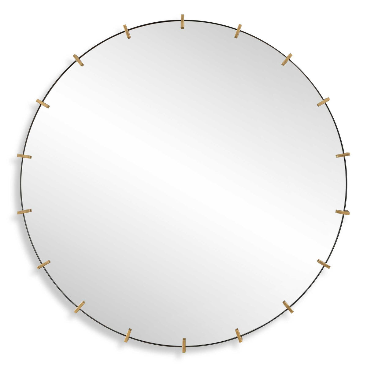 Pali Industrial Round Mirror - Gold by Uttermost - View 1