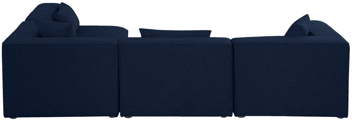 Cube - Modular Sectional 4 Piece - Navy | Home Elegance USA