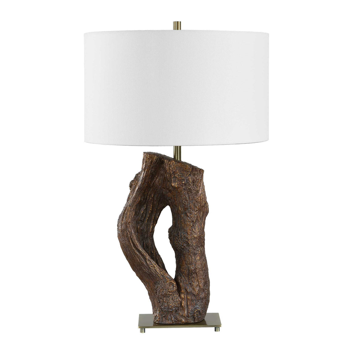 Namath Wood Table Lamp - Dark Brown / White by Uttermost - View 5