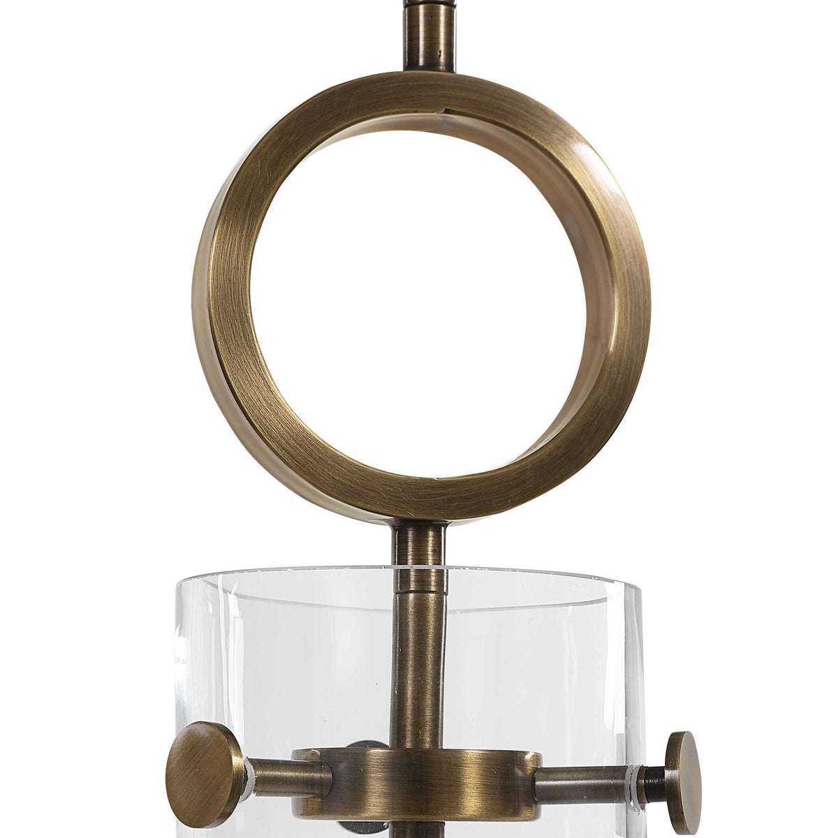 Imbuto Funnel Glass 1 Light Pendant White & Gold - White / Yellow by Uttermost - View 6