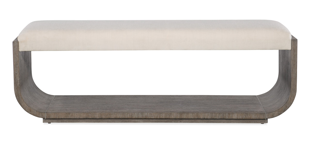 Modern Mood Bed Bench - Dark Brown / Beige by Hooker Furniture - View 6