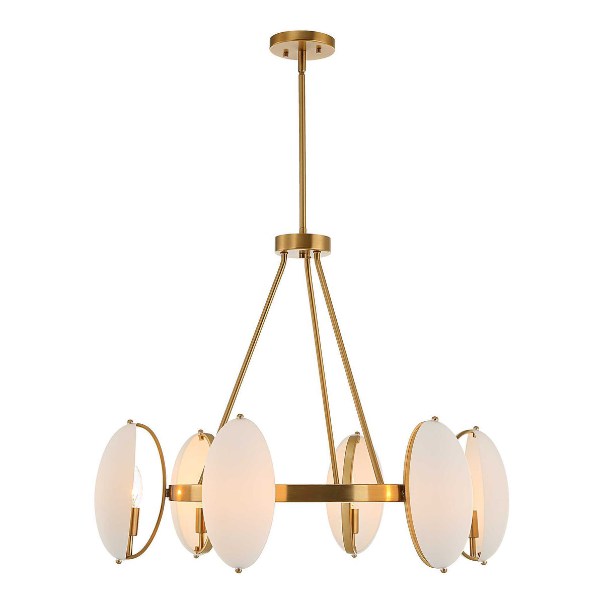 Oviform 6 Light Round Chandelier - Gold by Uttermost - View 6