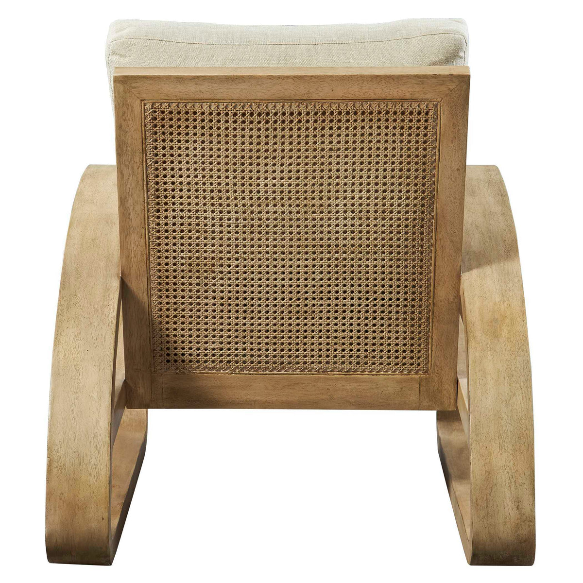 Barbora Wooden Accent Chair - Light Brown / Beige by Uttermost - View 5