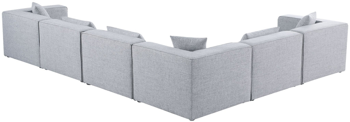 Cube - Modular Sectional 6 Piece - Gray - Modern & Contemporary | Home Elegance USA