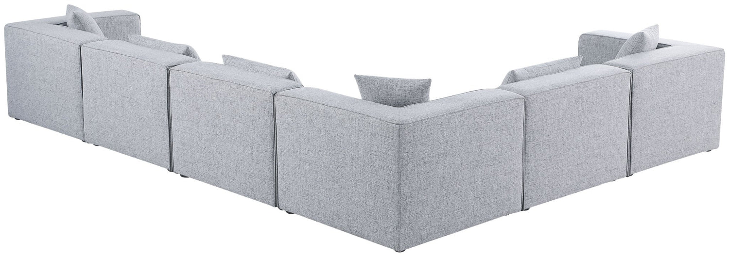Cube - Modular Sectional 6 Piece - Gray - Modern & Contemporary | Home Elegance USA
