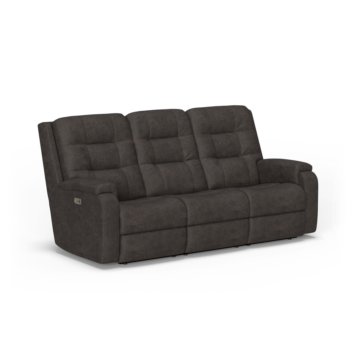 Arlo Transitional Leather Power Reclining Sofa, Power Headrests & Lumbar | Flexsteel