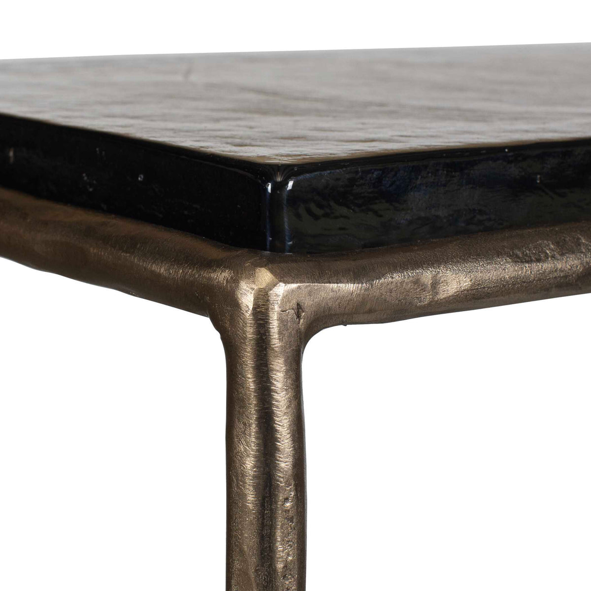 Ovard Minimalist Metal Console Table Brass - Gold / Black by Uttermost - View 7