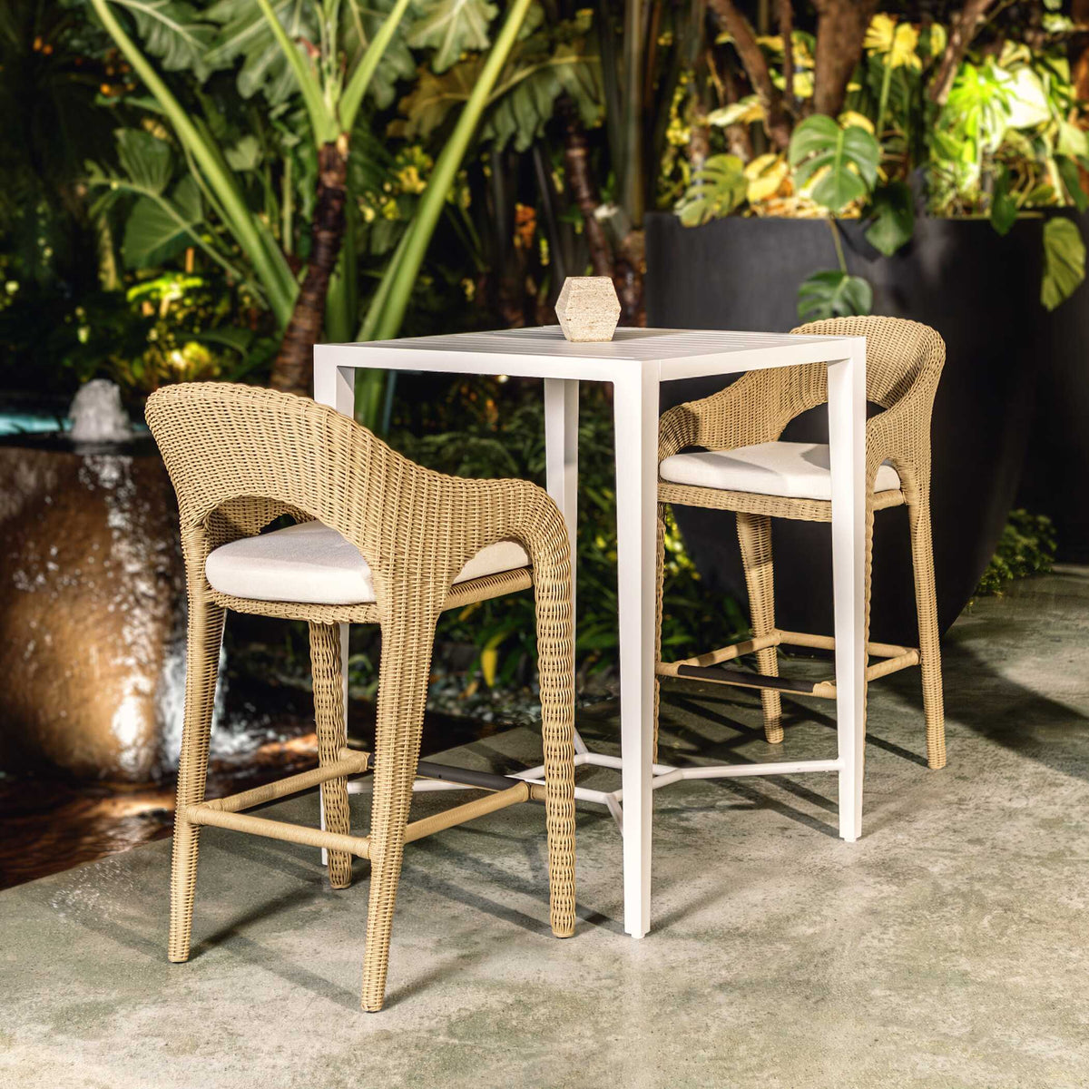 Montellano Outdoor Bar Table - White by Uttermost - View 3
