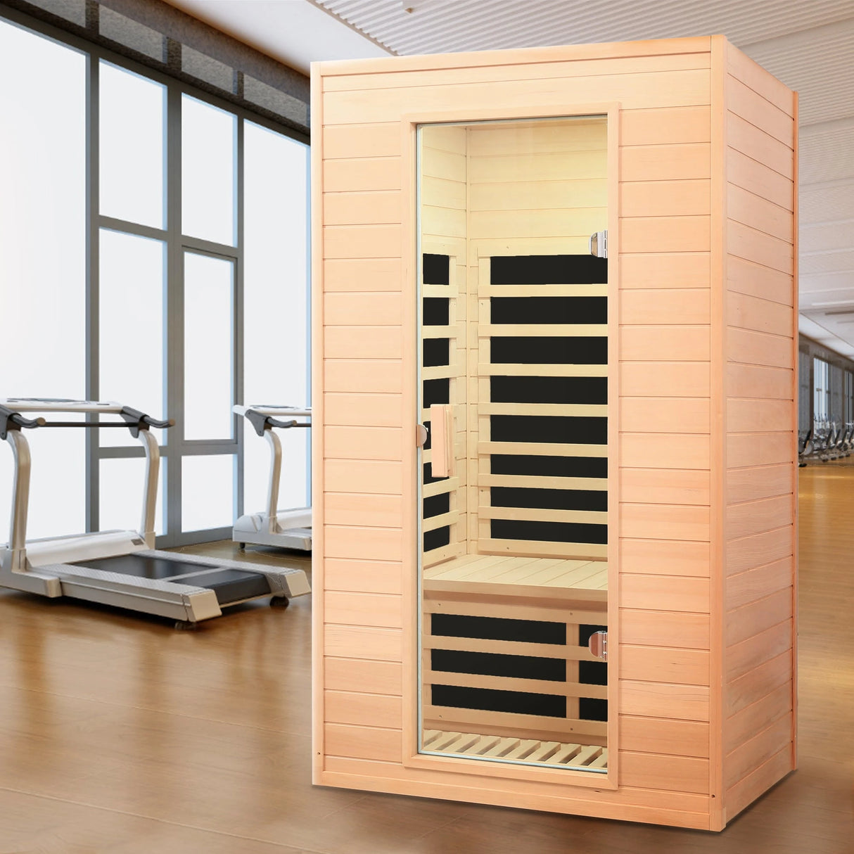 Hemlock Two-Person Far Infrared Roof Embedded Sauna with Bluetooth & LED Lighting - sold by Home Elegance USA