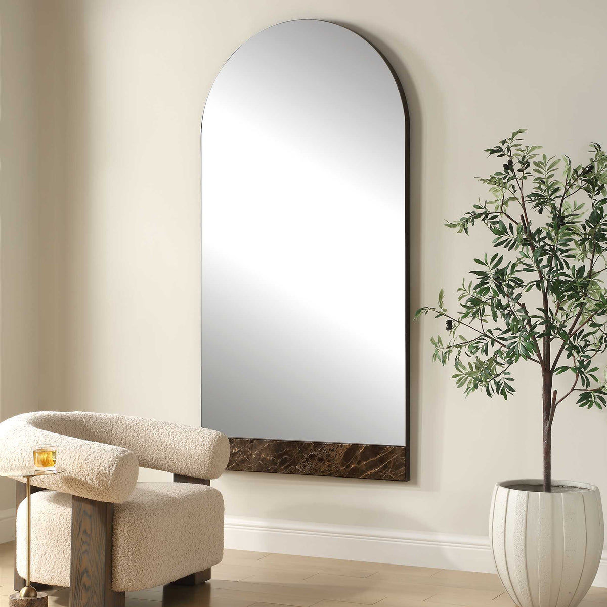 Hanover Marble Arch Mirror Bronze / Brown - Dark Brown by Uttermost - View 3