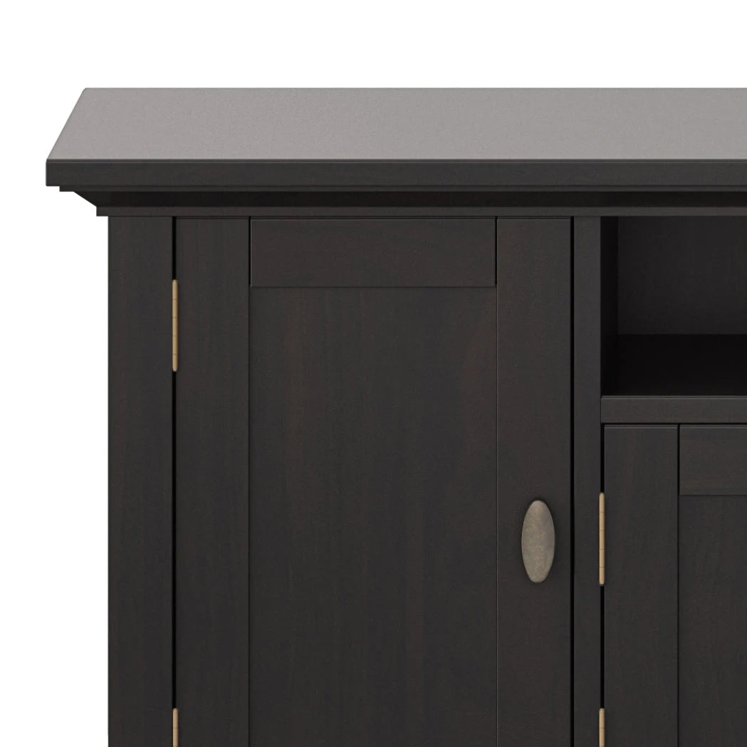 Redmond 72 inch Wide Solid Wood TV Stand in Hickory Brown For TVs up to 80 inches - sold by Home Elegance USA