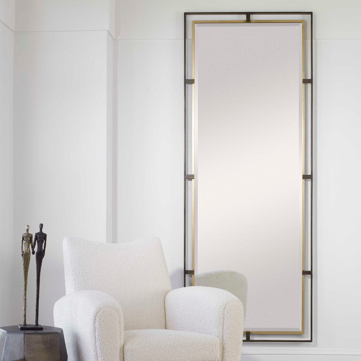 Carrizo Tall Mirror Bronze & Gold - Bronze / Gold by Uttermost - View 3
