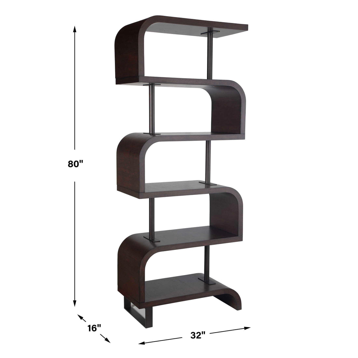 Bia Etagere Chocolate - Dark Brown by Uttermost - View 5