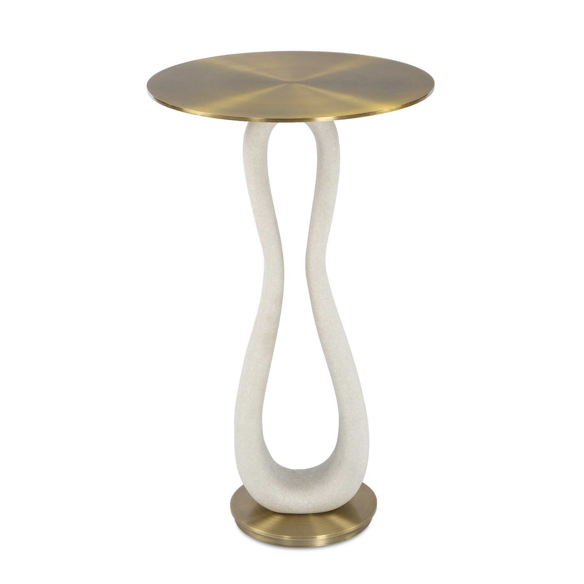 Sonia Modern Accent Table Brass - Gold / White by Uttermost - View 1