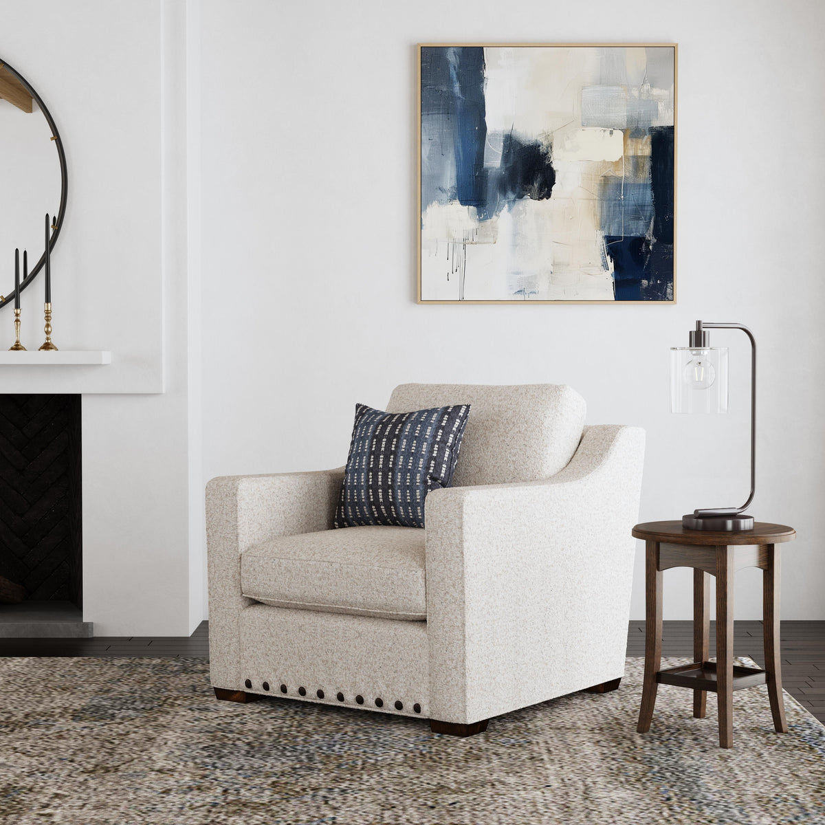 Milo Fabric Chair With Nailhead Trim | Flexsteel