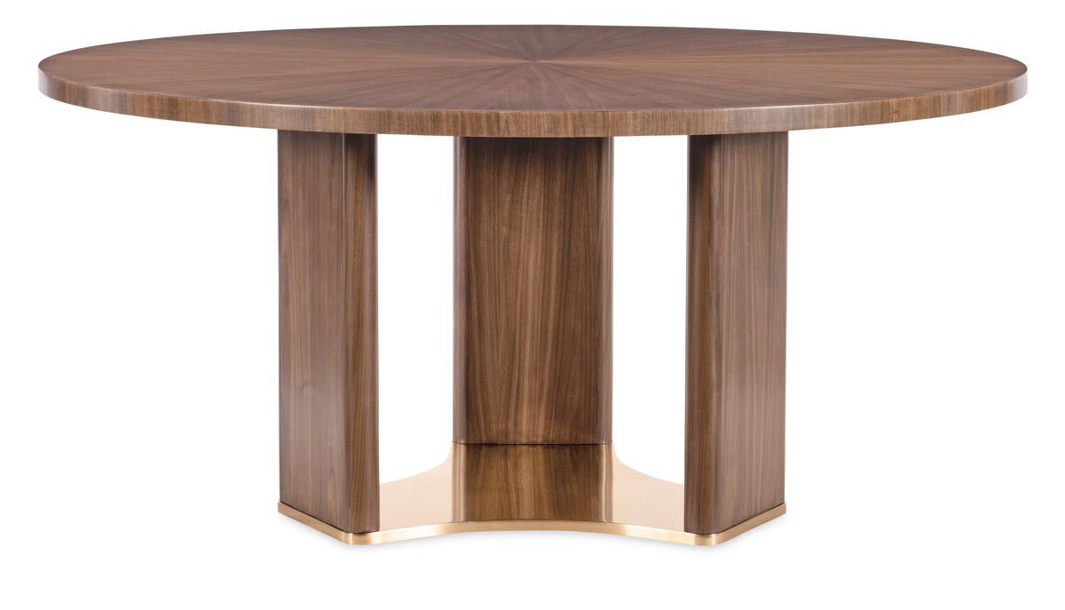 Eleana Round Dining Table Medium Wood - Dark Brown by Hooker Furniture - View 1