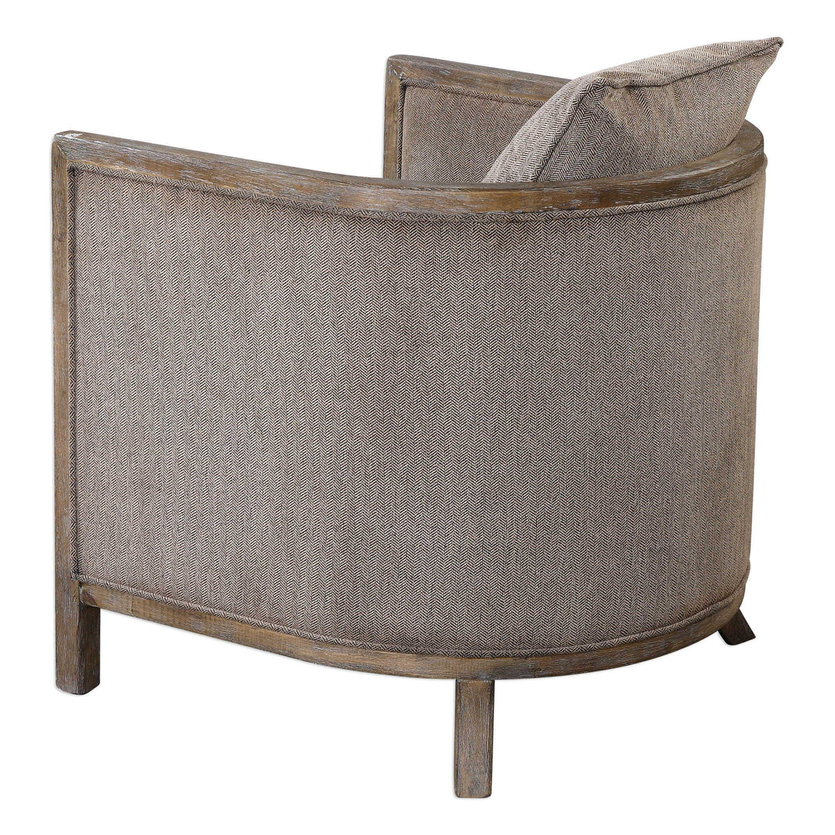 Viaggio Chenille Accent Chair Gray - Light Brown by Uttermost - View 5