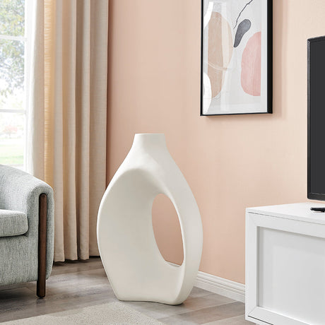 Simi Vase Large // White  | Finesse - Home Elegance USA