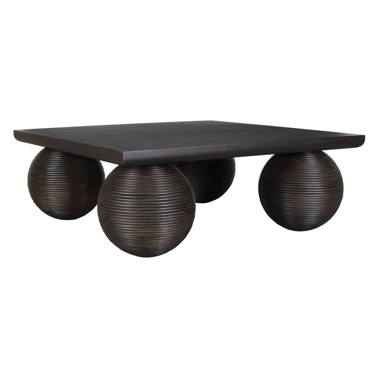 Kasson Sphere Leg Coffee Table - Black by Uttermost - View 4