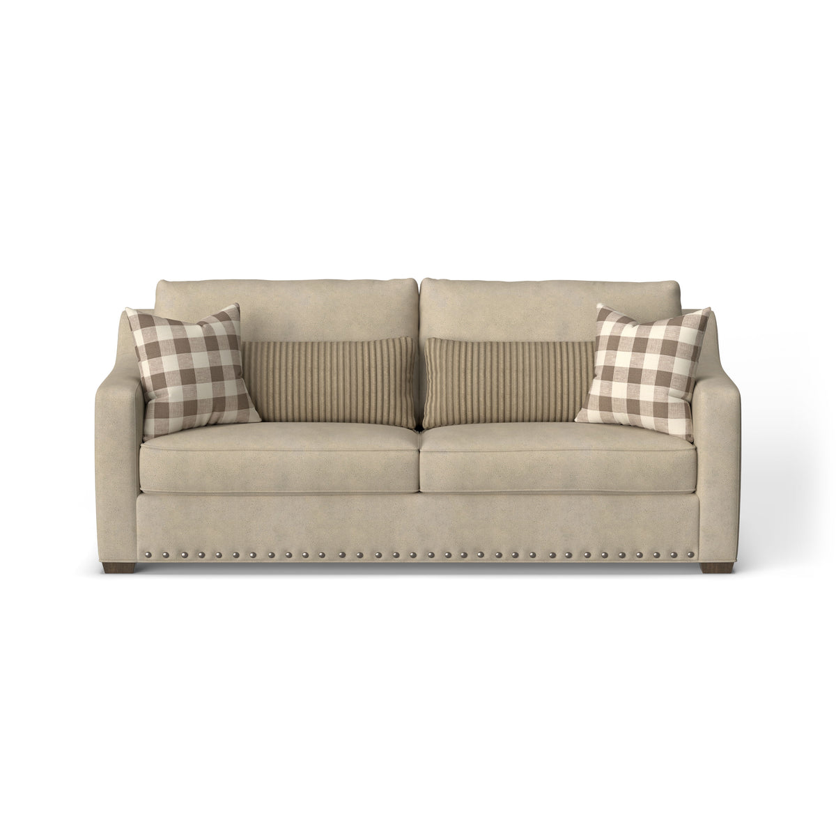 Milo Fabric Two-Cushion Sofa With Nailhead Trim | Flexsteel