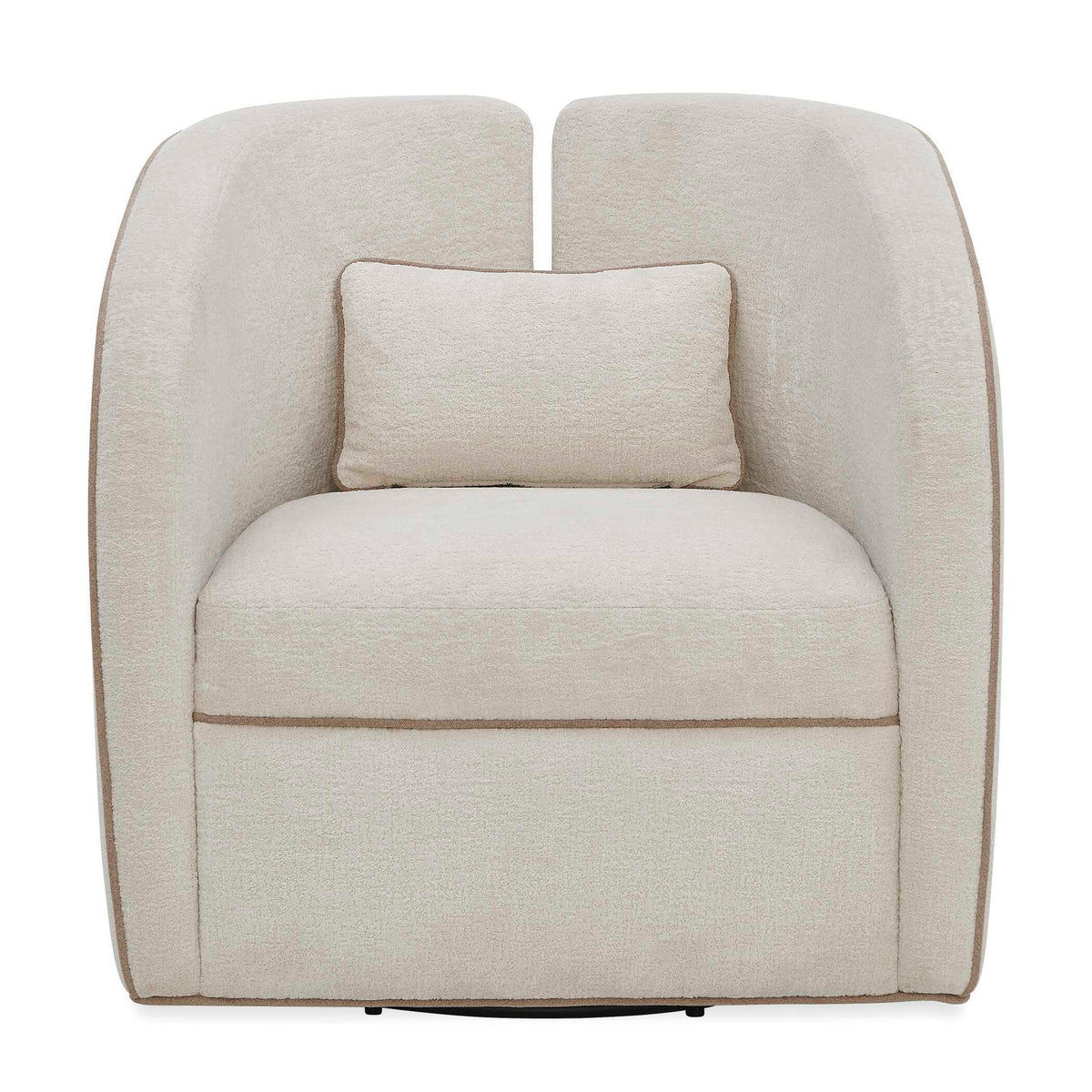 Vega Ecru Swivel Chair White - Beige by Uttermost - View 1