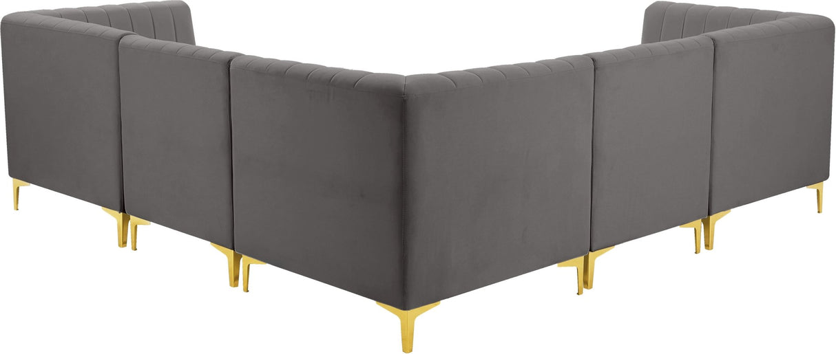 Alina - Modular Sectional 5 Piece - Grey | Home Elegance USA