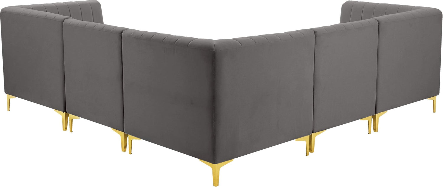 Alina - Modular Sectional 5 Piece - Grey | Home Elegance USA