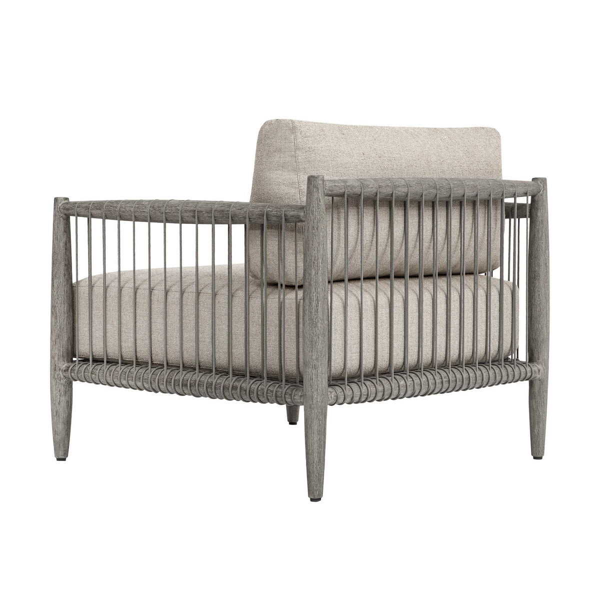 Borneo Outdoor Lounge Chair Dove - Light Gray by Uttermost - View 5