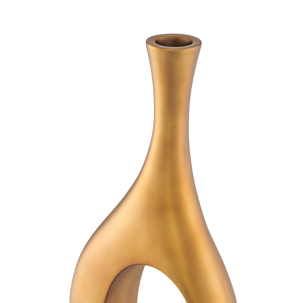 Trombone Vase Large // Matte Bronze | Finesse - Home Elegance USA