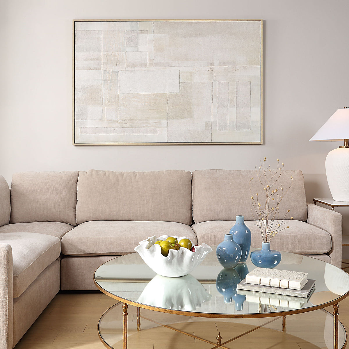 Erase Canvas Abstract Art - Gray by Uttermost - View 2