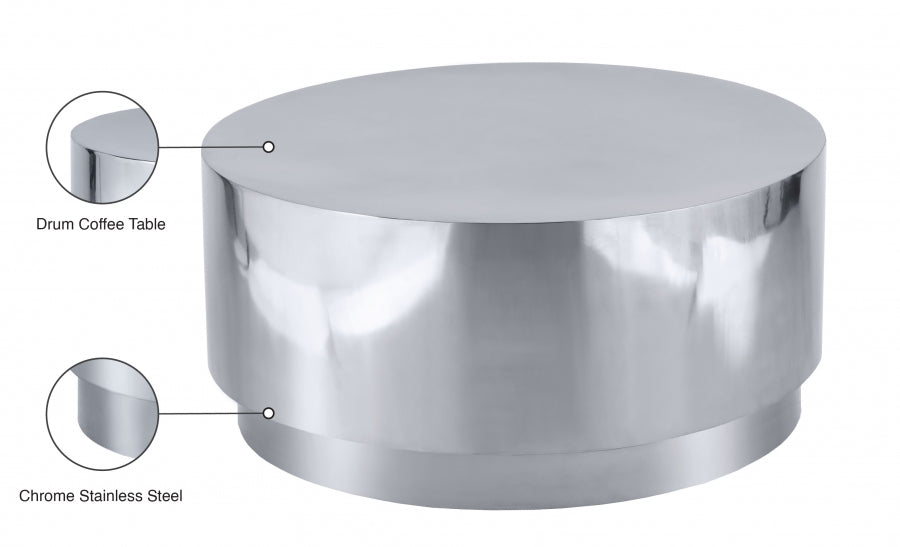Jazzy 3 Piece Occasional Table Set In Silver - 282-3Set | Meridian - sold by Home Elegance USA