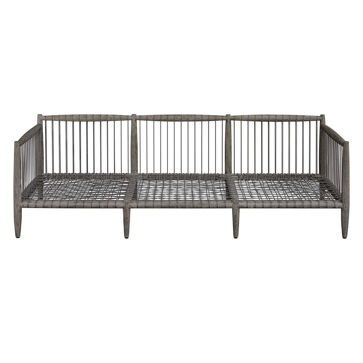 Borneo Outdoor Sofa Brown / Oyster White - White / Dark Brown by Uttermost - View 12
