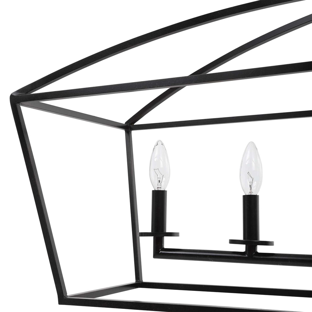 Clayton 6 Light Linear Chandelier - Black by Uttermost - View 4