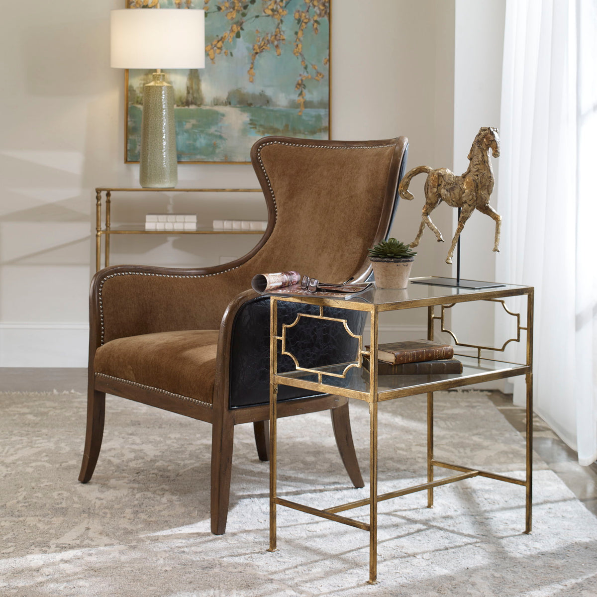 Genell Side Table - Gold by Uttermost - View 2