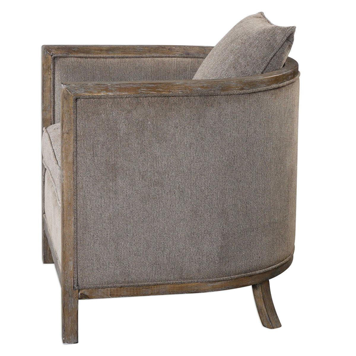 Viaggio Chenille Accent Chair Gray - Light Brown by Uttermost - View 4