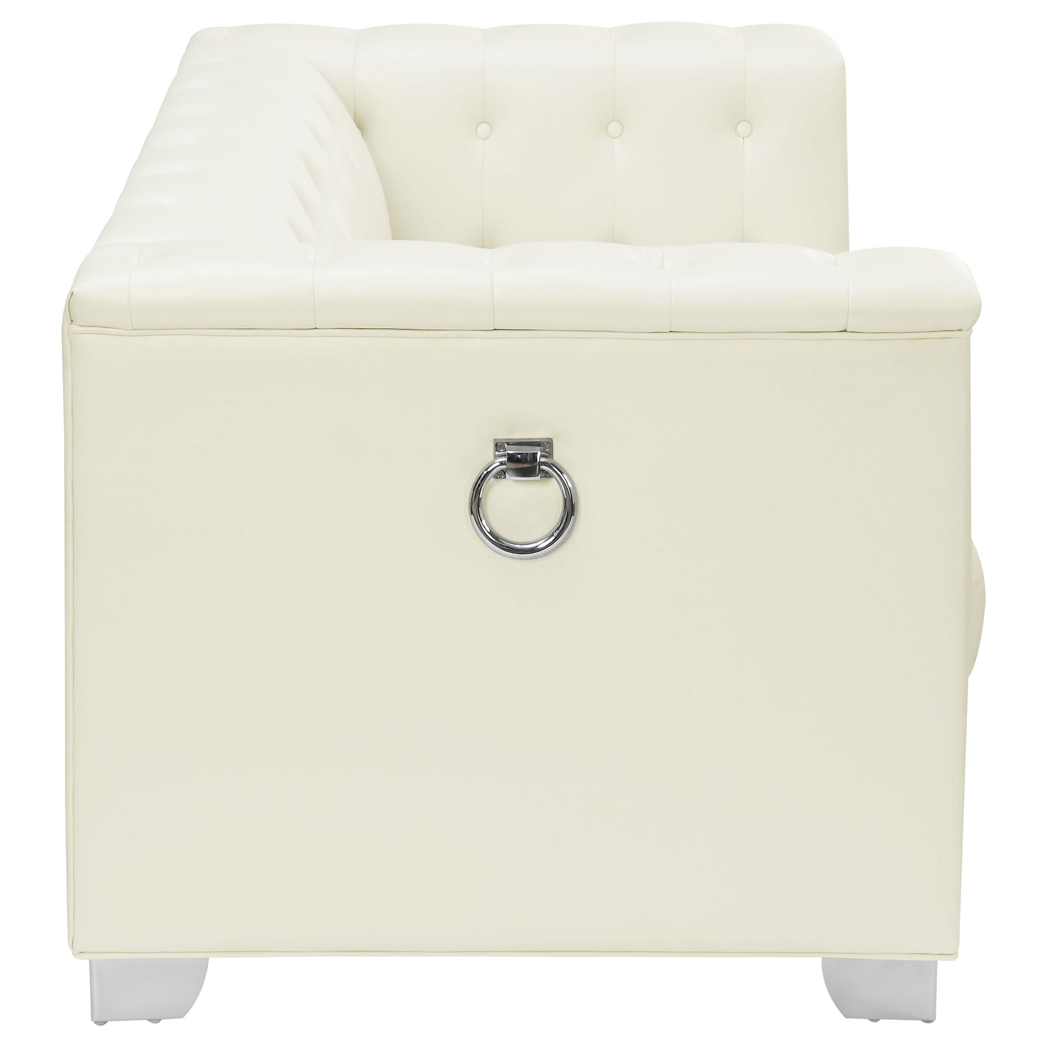 Loveseat - Chaviano Tufted Upholstered Loveseat Pearl White
