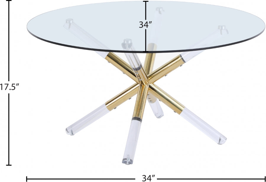 Mercury 3 Piece Occasional Table Set In Acrylic-Gold - 284-3Set | Meridian - sold by Home Elegance USA