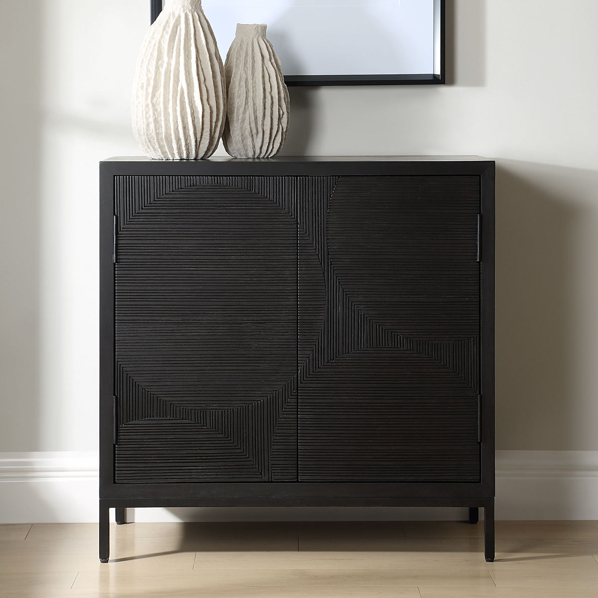 Beswick 2 Door Cabinet - Black by Uttermost - View 2