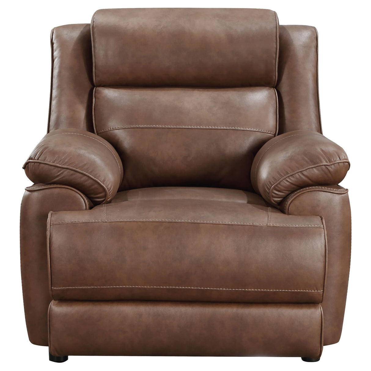 Sofa 3 Pc Set - Ellington 3-piece Upholstered Padded Arm Sofa Set Dark Brown