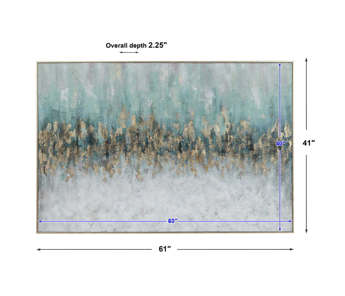 Divide Hand Painted Art - Blue / Beige by Uttermost - View 8