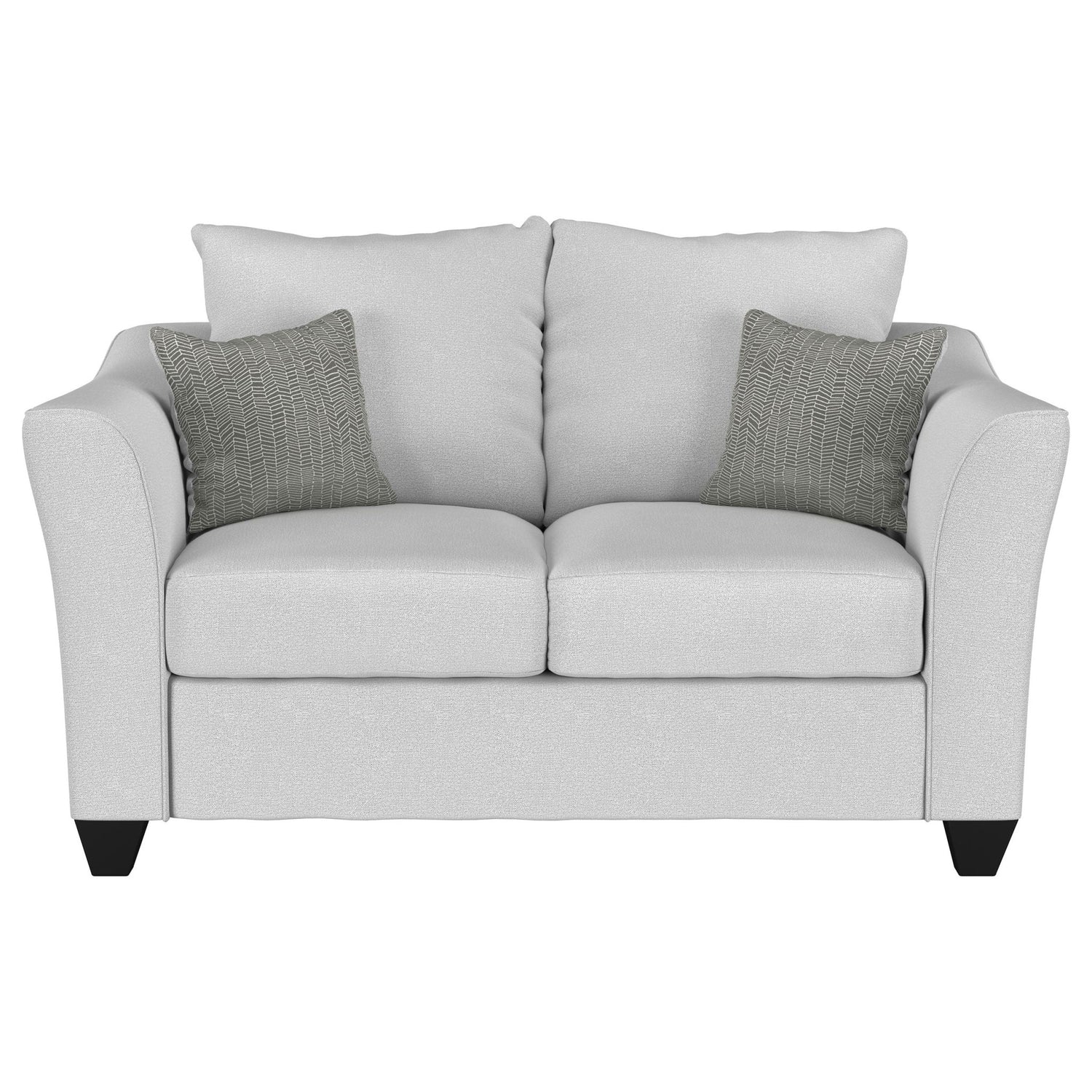Loveseat - Salizar Upholstered Track Arm Fabric Loveseat Grey Mist