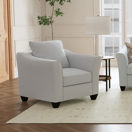 Chair - Salizar Upholstered Track Arm Fabric Accent Chair Grey Mist
