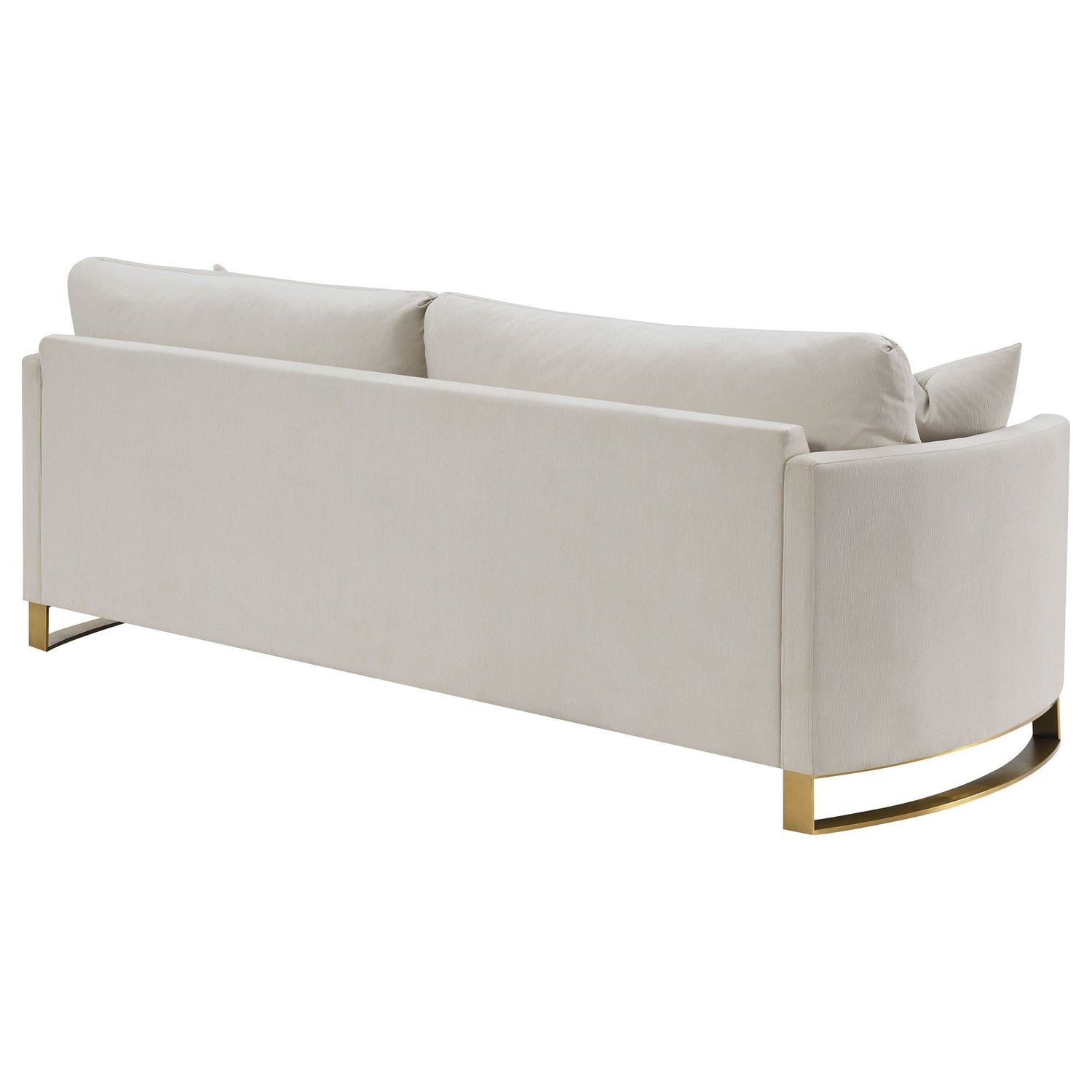 Corliss Upholstered Arched Arms Sofa Beige | Coaster | Home Elegance USA