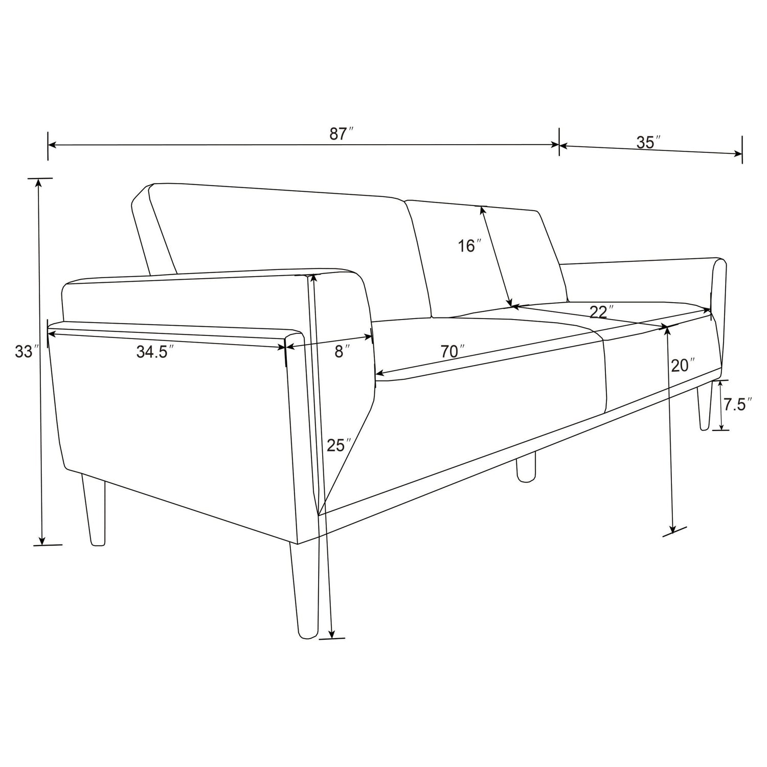 Rilynn 3 - piece Upholstered Track Arms Sofa Set Grey - 509524 - S3 - image - 11