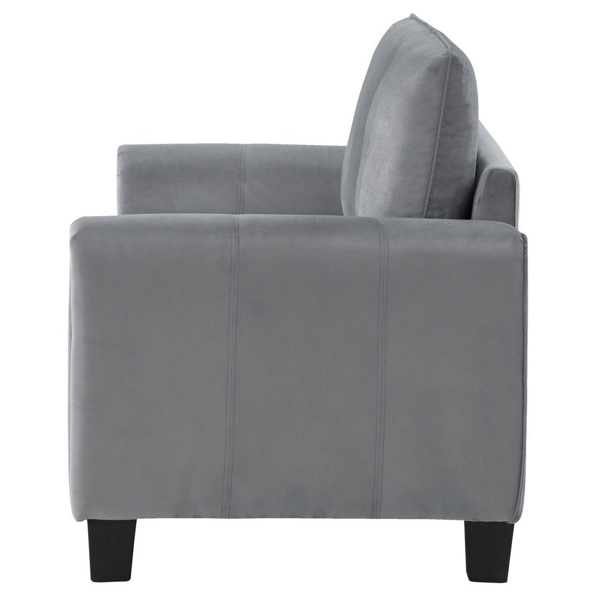 Davis Upholstered Rolled Arm Loveseat Grey | Coaster | Home Elegance USA