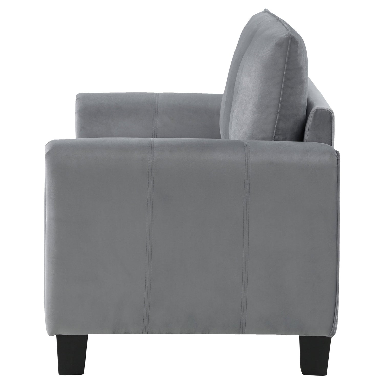 Davis Upholstered Rolled Arm Loveseat Grey | Coaster | Home Elegance USA